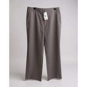 NWT Lafayette148 Trouser Wide Leg Pants Wool Blend Soapstone Size 14 H10126